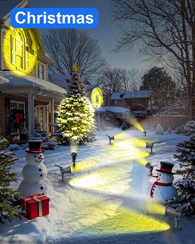 Solar Powered Spotlights Outdoor Waterproof Sunset Spot LED Lights Ultra Bright for Tree Flag Lawn Statue Pool Garden House Wall Yard Path Outdoor Landscape Uplighting 6 Pack Warm White