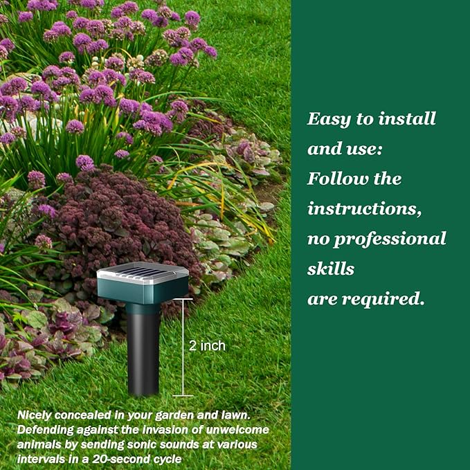 Powerful Snake Repellent for Yard &amp Outdoor Snake AwaySolar Sonic Snake Repeller Waterproof - Safe for Pets and Kids Keeps Snakes Away from Garage Lawn Home (6)