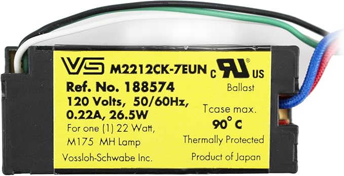 Vossloh-Schwabe M2212CK-7EUN Electronic MH Ballast 22W M175 Metal Halide 120V