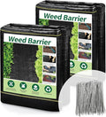 KANAGAWA 3oz Heavy Duty 3ft x 100ft Weed Barrier Fabric Professional Woven Landscape Ground Cover with 30 Landscape Staples Landscape Fabric Density for Driveway Garden Yard Greenhouse Gardening