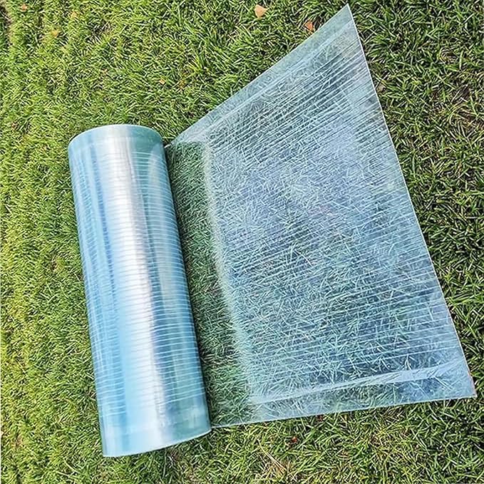 3.2x32.8ft Clear Polycarbonate Roof Panel UV Resistant Impact Resistant Cover for Pergola Greenhouse Outdoor Gardening Shed Canopy Easy Cut Acrylic Plastic Sheet (Clear)