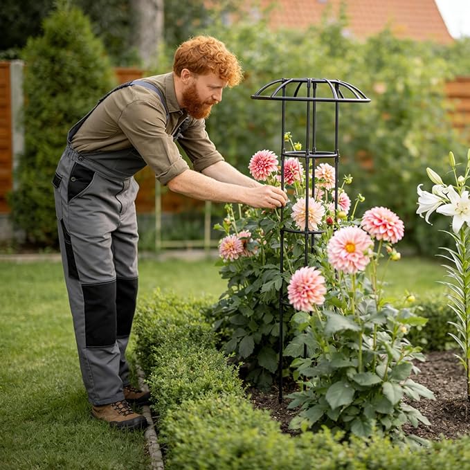 Garden Trellis for Climbing Plants - Stable Decorative Climbing Plants Support - Support Cage Umbrella Trellis - for Vine Rose Clematis Vegetable Dragon Fruit Cucumber Hydrangeas Jasmine