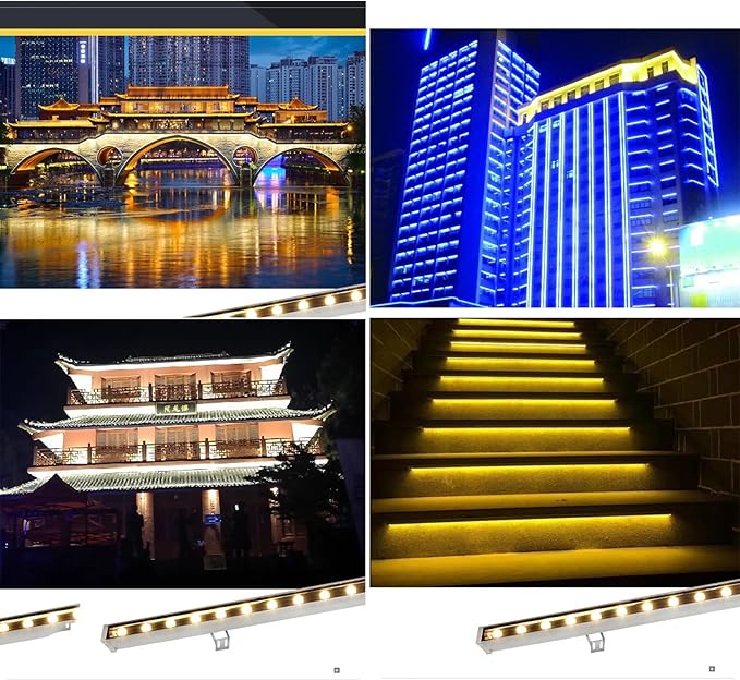 LED Landscape Lights - Outdoor Buried Lights AC 110-240V Embedded Rectangle Floor Lamp Ip67 ?Waterproof Ultra-Thin Spotlight Easy to Install Garden Backyard Patio Step Walkway Ground Light