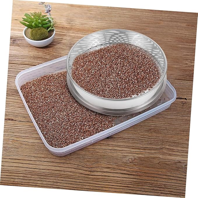 Healifty Stainless Steel Soil Sifter Round Mesh Garden Sieve for Soil Grading and Filtering Practical Kitchen and Outdoor with Fine Texture and Stackable Design