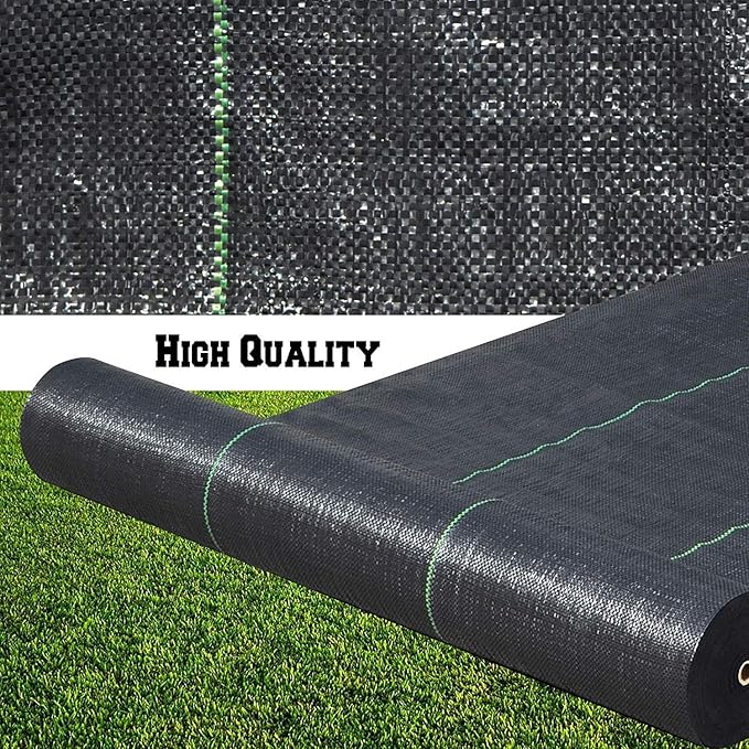 Petgrow Heavy Duty Weed Barrier Landscape Fabric for Outdoor Gardens Non Woven Weed Blockr Fabric - Garden Landscaping Fabric Roll - Weed Control Fabric in Rolls(4FTx250FT)