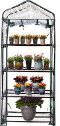 Gardman R687 4-Tier Mini Greenhouse 27 Long x 18 Wide x 63 High Black