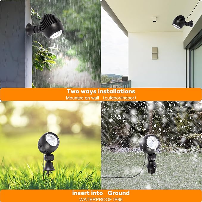 SUNLONG Solar Outdoor LightsSolar Spot Lights Outdoor Waterproof Solar Spotlight Landscaping for Yard Garden Flag Pathway Trees(Natural White)