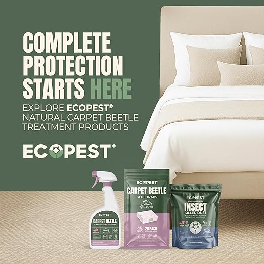 Carpet Beetle Spray – Natural Plant-Based Killer for Carpet Beetles Eggs &amp Nymphs | Fabric &amp Furniture-Safe Home Treatment for Indoor Use | Child &amp Pet Safe Low Odor Eco-Friendly (22 o
