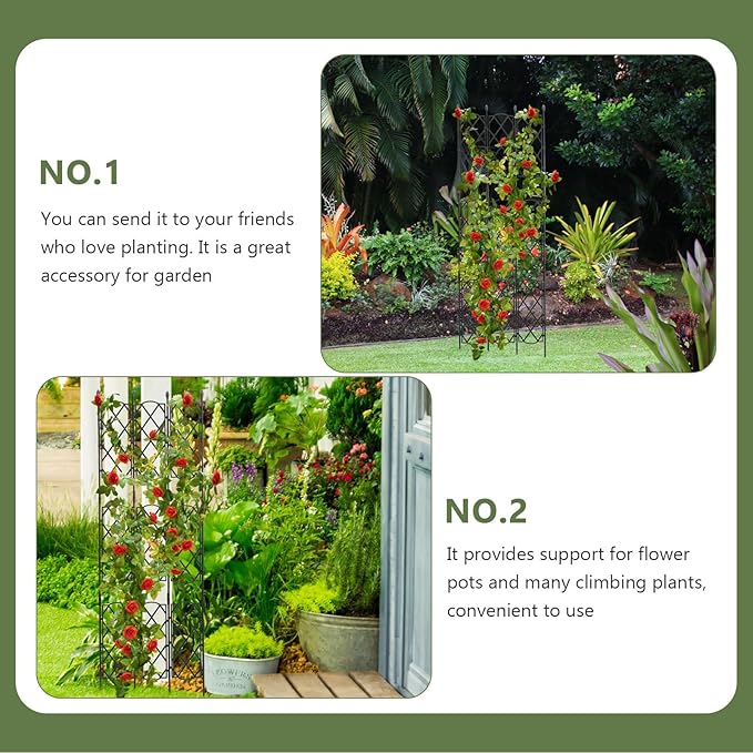 Gadpiparty Metal Garden Trellis Plant Climbing Support Rack for Outdoor Indoor Vines Adjustable 46.5-135Cm Iron Frame Climbing Plant Screen Trellis for Garden Patio