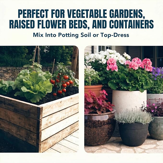 Mushroom Soil Compost Pail Organic Nutrient-Rich Garden Soil for Vegetables Flowers Raised Beds Lawn &amp Planting Mix (6 lb)