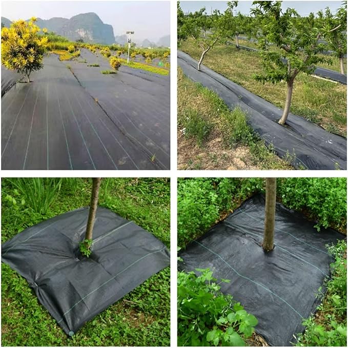 Weed Control Fabric UV Resistant Porous Weed Membrane Ground Cover Membrane Weed Barrier Mat Ideal for Use in Patios Garden Flower Beds Landscaping(1 * 200m)