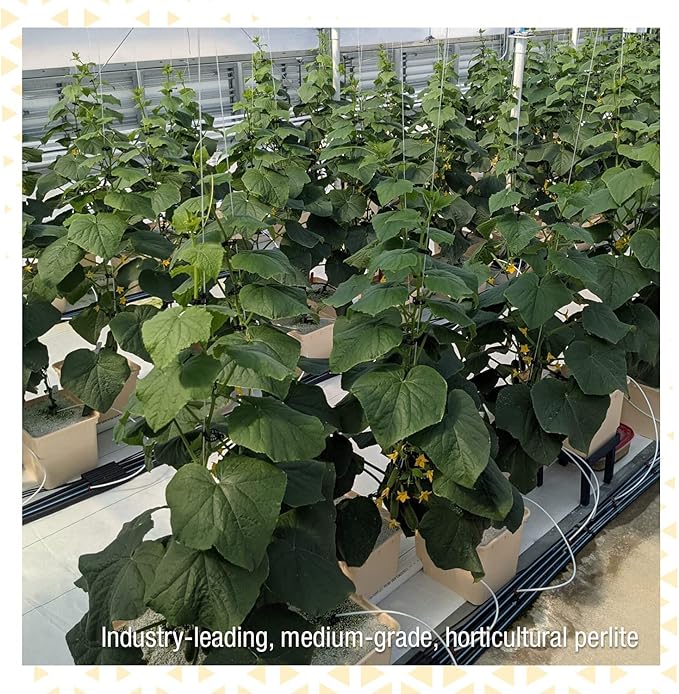 Perlite+ Silica - Promotes Strong Plants - Used for Hydroponic Growing Systems Transplanting and Potting Soil (3 CF)