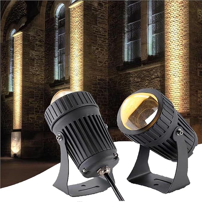 LED Spotlight - AC85-265V Long Range Outdoor Wall Lamp Garden Landscape Lighting IP65 Waterproof Rated Narrow Beam 10W Wall Washing Spotlight Courtyard Illumination(Red)