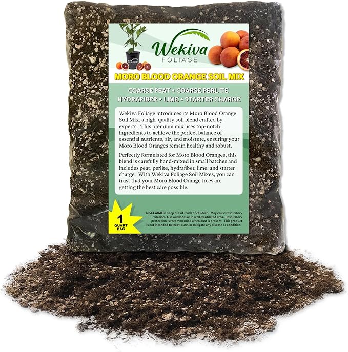 Moro Blood Orange Tree Growing Soil Mix – 20 Quarts - Custom Soil Blend – Potting Mix for Moro Blood Orange Trees – Specially Developed by and for Professional Nursery Growers - Nutrient-Rich Formula