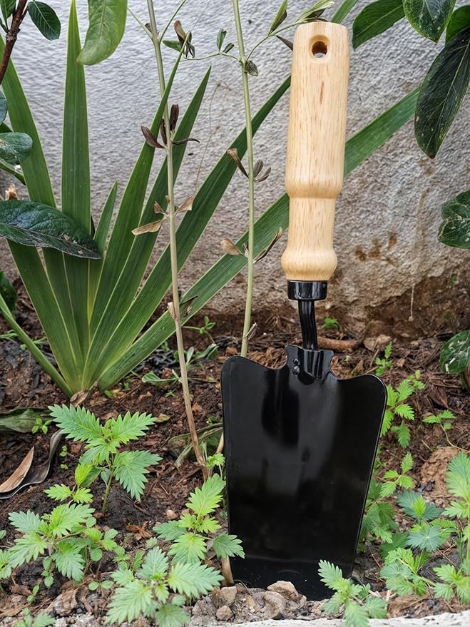 Handcrafted Garden Tools Set – Durable 8mm Axon Iron Spade Anchor &amp Harrow with 7 Gears Includes Adjustable Garden Shears Lightweight &amp Sturdy Tools for Gardening &amp Landscaping 4 Piece