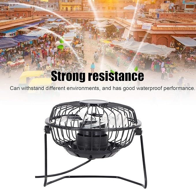 Mini Ventilator Quietly Cools Solar Exhaust Fan Portable for Pet Dog Chicken House