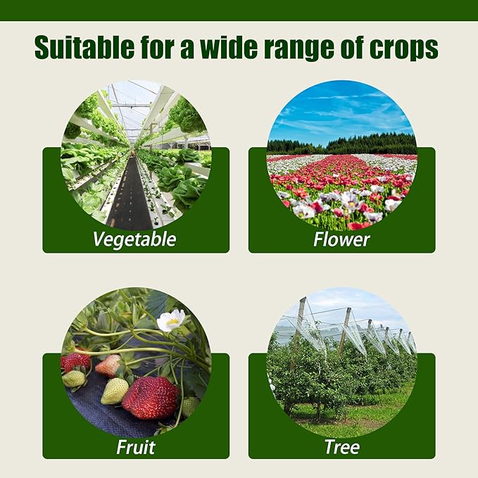 Weed Barrier Fabric 6x300ft Polyethylene Weed Block Fabric Long-Term Use Flexible Breathable Water Permeable 3.2oz Premium Heavy-Duty Gardening Landscape Fabric