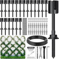 20-Set Black 1/8 Wire Trellis for Climbing Plants Outdoor with 98ft Vinyl Coated Cable T316 Stainless Steel Wall Wire Trellis Kit