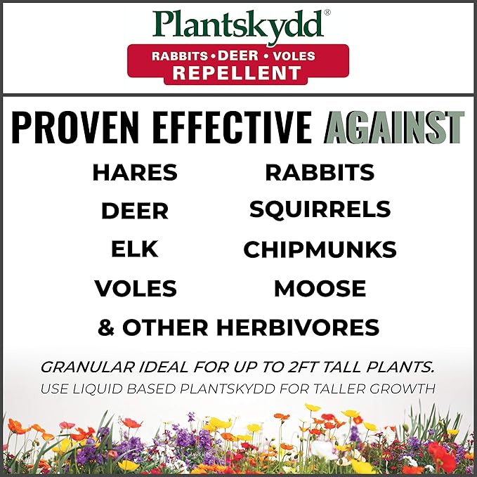 Plantskydd Animal Repellent - Repels Deer Rabbits Elk Moose Hares Voles Squirrels Chipmunks and Other Herbivores 8 LB Granular Pail (PS-VRD8P)