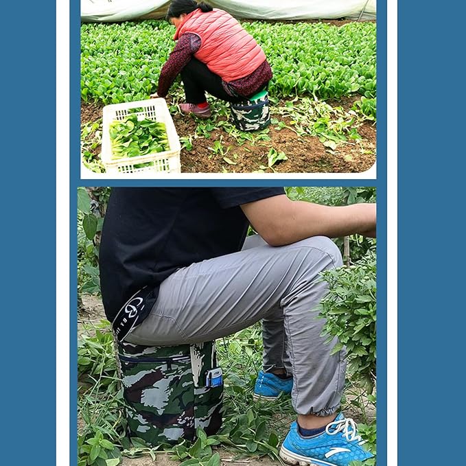 Wearable Gardening Stool Portable Hip Attached Work Seat Round Garden Bench Chair EPP Foam Material for Garage Picking Lawn Height12.6