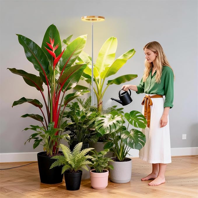 Grow Lights for Indoor PlantsLPMZMBL Indoor Plant Light80 LEDs Full Spectrum Plant Lights for Indoor Growing with 6/12/16H Timer-WG1