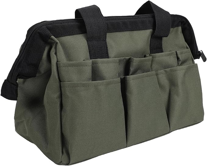 FTVOGUE 4PCS Garden Tool Set Gardening Tools with Non Slip Rubber Grips and Storage Bag for Digging Weeding Loosening Soil Aerating Transplanting