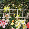 Dawn 2 Pack Metal Garden Trellis 86.7 x 19.7 Rustproof Trellis for Climbing Plants Outdoor Flower Support Cream White