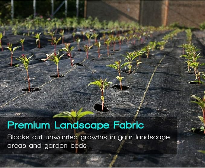 6ft x 50ft Weed Barrier Landscape Fabric Premium Heavy Duty Weed Block Gardening Mat Geotextile Fabric Weed Control for Outdoor Driveway