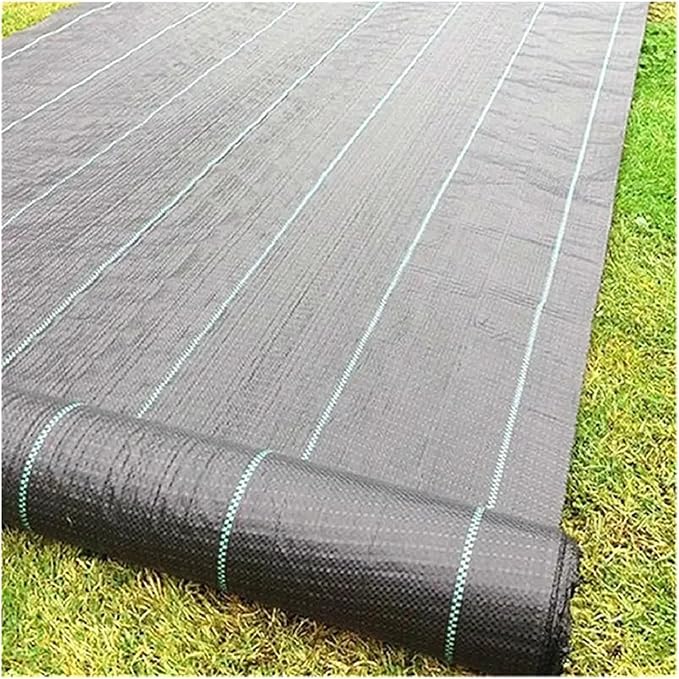 JITUIHOM Heavy Duty Garden Landscape Fabric Weed Barrier - Durable Polypropylene Ground Cover for Driveways Flower Beds and Vegetable Gardens(100X1000cm)