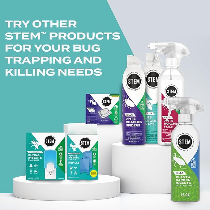 STEM Kills Flies Mosquitoes And Gnats: Plant-Based Active Ingredient Bug Spray Botanical Insecticide For Indoor And Outdoor Use 10 fl oz (Pack Of 3)
