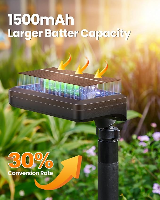 Solar Walkway Lights Outdoor 92 LEDs Motion Sensor Outdoor Lights600Lumen Brighter Solar Pathway Light with Adjustable Angle for Garden Yard Walkway(Warm White 2 Pack)