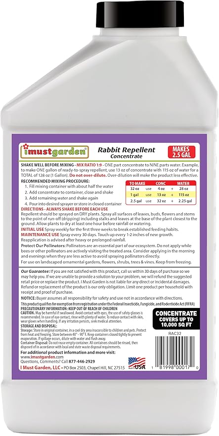 I Must Garden Rabbit Repellent Concentrate