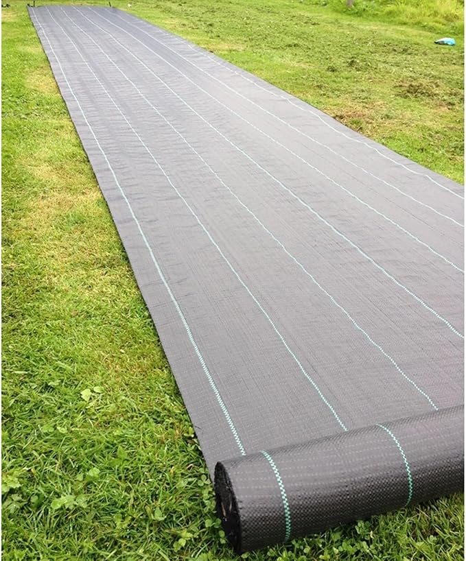 Weed Barrier Fabric 0.8m Wide Heavy Duty Ground Cover for Weed Control Gardening Mat 10m to 100m Long(0.8mx60m/2.6ftx197ft)