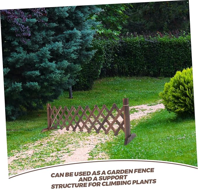BESTonZON Expandable Wooden Garden Trellis Retractable Lattice Fence for Climbing Plants Stylish Outdoor Decor Convenient and Portable Edging for Garden Privacy and Aesthetic Appeal