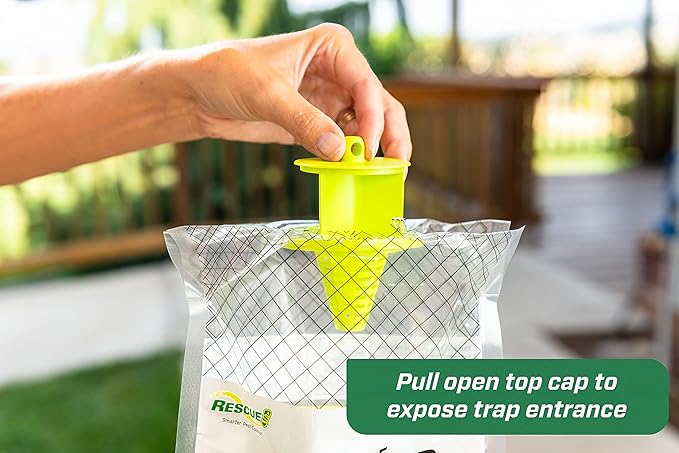 RESCUE! Big Bag Fly Trap – Disposable Outdoor Use - 10 Traps