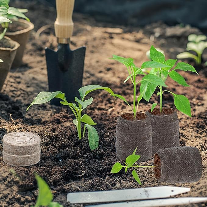 Potting Soil - Organic Peat Rooting Pellets Compressed Plant Fertilizer Discs with Nutrient Rich Formula Fast Expansion Function Ideal for Vegetable Flower Tree Cactus Orchid Bonsai Citrus