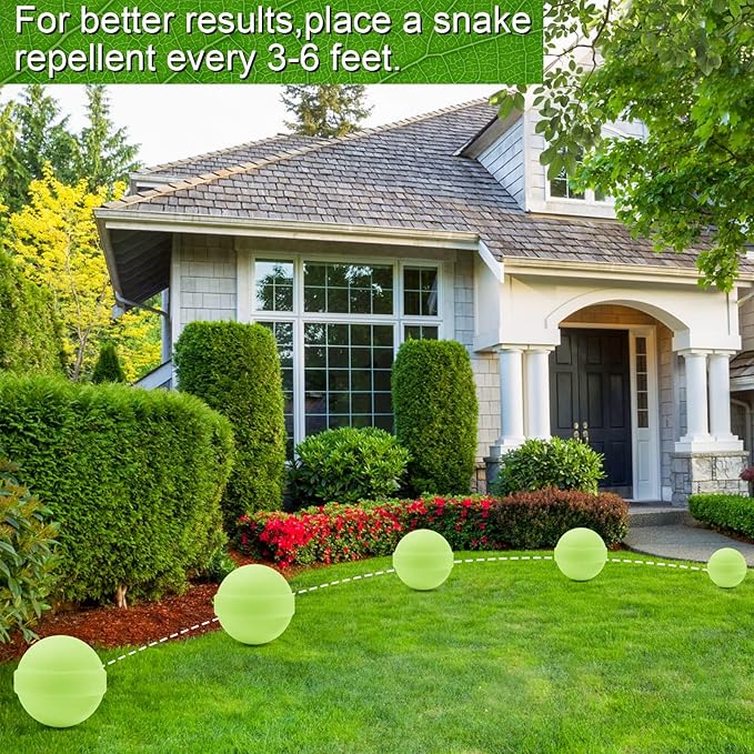 50 Pack Snake Be Gone for Yard Powerful Pet SafeMoth Balls for Lawn Garden Camping Fishing Home to Repels Snakes and Other Pests