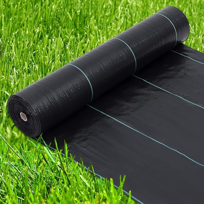 6ft X 300ft Weed Barrier Landscape Fabric Heavy Duty Premium 2.4 oz Ground Cover Weed Block Gardening Mat Easy Setup &amp Superior Weed Control for Erosion Control Weed Barrier