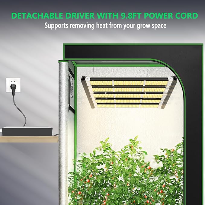 A ANLEOLIFE Stretchable LED Grow Lights with LM301H EVO Diodes 300W Full Spectrum Dimmable 3x4ft Coverage Bar Style Growing Lamp for Indoor/Tent Plants