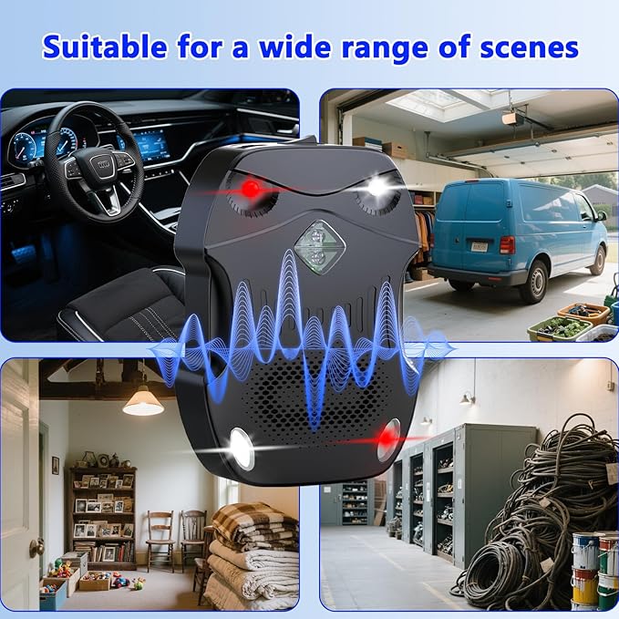2 Pack Rodent Repellent for Car Engines Ultrasonic Rodent Repeller for High-Efficiency Rat and Mouse Deterrent Mouse RepellentRat Repellent for Car 12v 24v Trucks Rvs