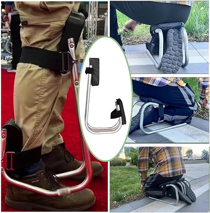 Knee Seat for Gardening Gardening Knee Pads Kneeling Stool Strap on Kneeling Device Knee Seat Leg Brace Garden Kneeler Labor-Saving Tools for Gardening(Black)