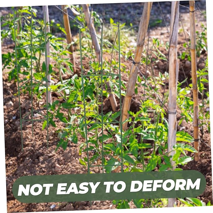 3sets Garden Trellis for Climbing Plants Sturdy Support Rack for Tomatoes Vines Vegetables Elegant Design for Use Easy Installation Clips