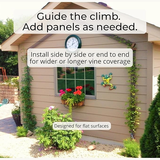 Deck Post Trellis for Posts and Columns 108 in x 4 in Narrow Climbing Plant Support HDPE Mesh Vine Trellis for Clematis and Vines Scroll Trellis 1-Pack