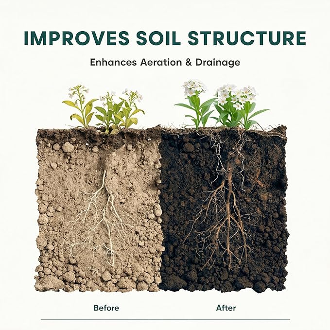 Mushroom Soil Compost Pail Organic Nutrient-Rich Garden Soil for Vegetables Flowers Raised Beds Lawn &amp Planting Mix (35 lb)