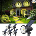 Solar Powered Spotlights Outdoor Waterproof Sunset Spot LED Lights Ultra Bright for Tree Flag Lawn Statue Pool Garden House Wall Yard Path Outdoor Landscape Uplighting 6 Pack Warm White