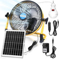 Sumind Solar Powered Fan 15000mah 20w Portable Ventilador Rechargeable Camping Fan Battery Powered with Panel and Light for Outside Home Travel Chicken Coop Shed Greenhouse(Yellow10 Inch)