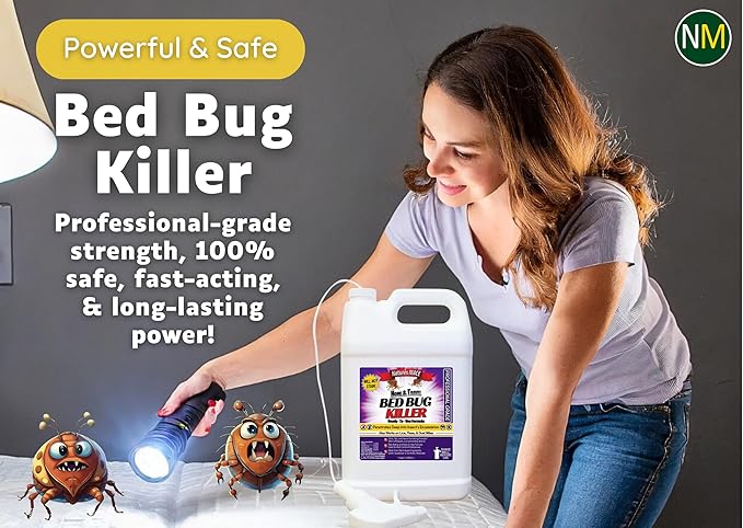 Nature’s MACE Bed Bug Killer 1 Gallon Kill BedBugs Treatment Mites Eggs Easy Do-It-Yourself Professional Bed Bug Spray at-Home Solution Mattress Non-Toxic Child &amp Pet Safe Stain &amp O