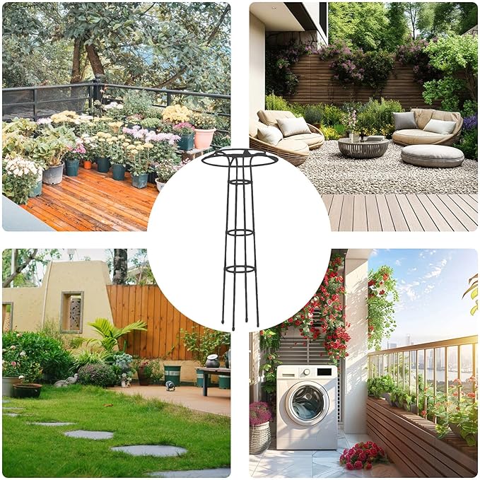 Garden Trellis Spiral Frame Trellis Heavy-Duty Umbrella Trellises Inch Iron &amp Climbing Frame for Vegetables Flowers Adjustable Buckle System for Yard Greenhouse Patio