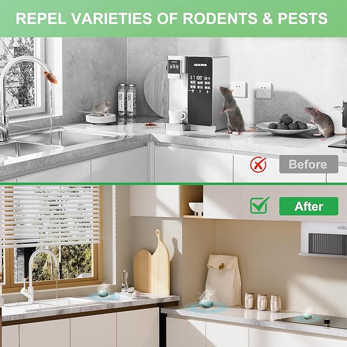 24PCS Mouse Rodent Repellent Natural Mouse Repellent Peppermint Oil for Mice Rats Squirrels Spiders and Pests Keeps Pests Away Effectively from Garden &amp Home Indoor &amp Outdoor Use