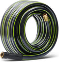 Worth Leader Long Garden Hose 5/8 in. x 50 ft. -No Kink Flexible Leakproof Male to Female Fittings -Heavy Duty Durable PVC Lightweight Water Pipe with Brass Aluminum Ends for Household &amp Yard U